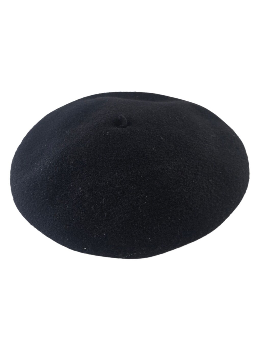 Vintage Pierre Lauthère Paris Black Wool Beret Hat Made in France Size 9.5 - Picture 2 of 5